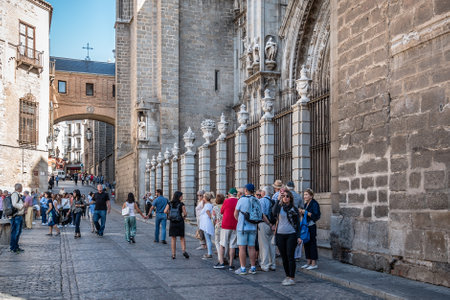 Outdoor view of main entrance to Cathedral of Toledo