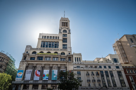 Madrid, Spain - October 14, 2017: The Circulo of Bellas Artes is a private cultural organization located in Madrid, it has played a major role of international scope in the field of cultural creationのeditorial素材