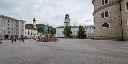 Scenic view of Residenzplatz in Salzburgのeditorial素材
