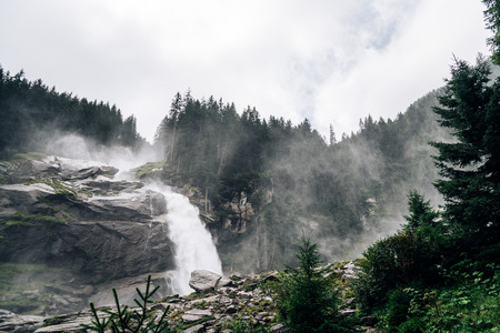 Krimml Waterfalls in Austriaの写真素材