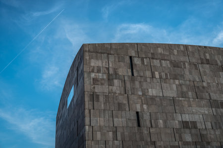 Mumok museum in Vienna at sunsetのeditorial素材