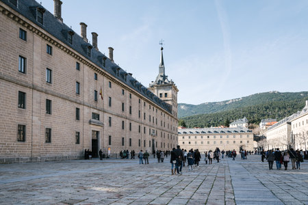 Outdoor view of Monastery of El Escorialのeditorial素材