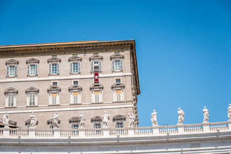 Apostolic Palace in the Vatican from the  Squareのeditorial素材