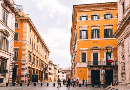 Outdoor view of the church of San Luigi dei Francesiのeditorial素材