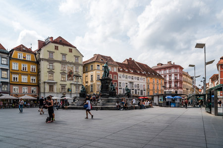 Street in historical city center of Graz