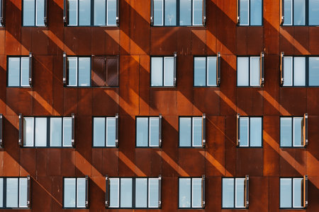 Modern architecture building in the University of Viennaのeditorial素材