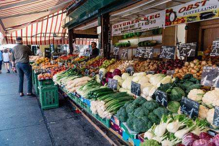 Naschmarkt in Vienna. It is a food and flea market.のeditorial素材