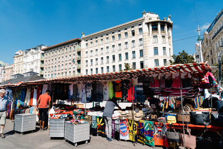 Naschmarkt in Vienna. It is a food and flea market.のeditorial素材