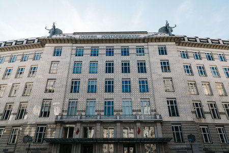 Austrian Postal Savings Bank building in Viennaのeditorial素材