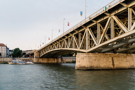 Petofi Bridge over Danube River in Budapestのeditorial素材