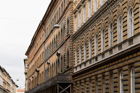 Old buildings in city centre of Budapest