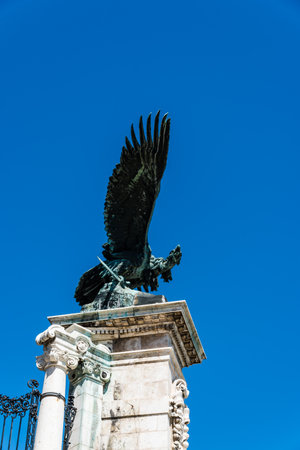 Turul statue in the Castle of Budaのeditorial素材