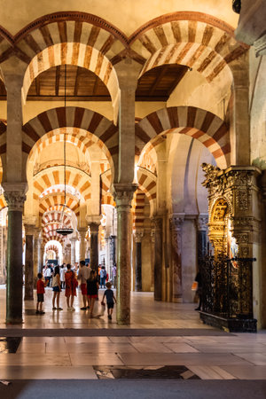 Interior view of The Great Mosque of Cordobaのeditorial素材