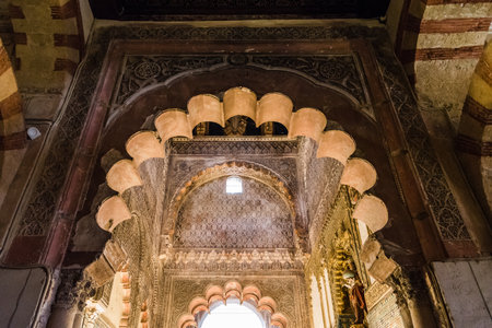 Interior view of The Great Mosque of Cordobaのeditorial素材