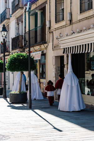 Members of brotherhood in the Easter Week in Cordoba