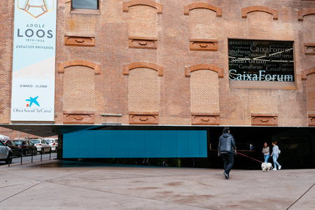 Outdoors view of CaixaForum Madridのeditorial素材