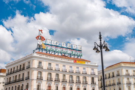 Puerta del Sol Square in Madridのeditorial素材