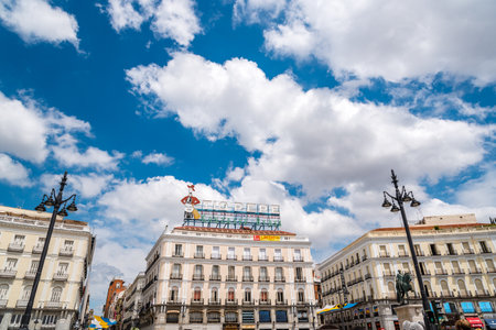 Puerta del Sol Square in Madridのeditorial素材