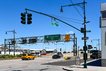 Cars on road in New York City