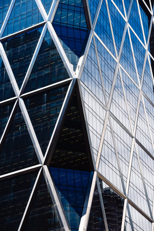 Low angle view of Hearst Tower in New York Cityのeditorial素材