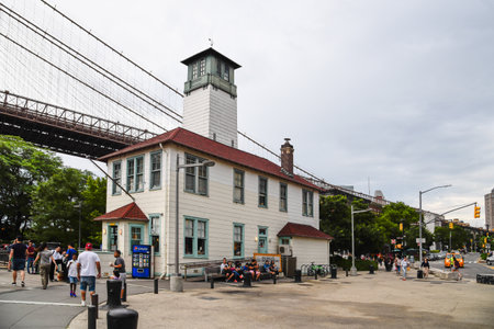 Traditional building in the pier of DUMBOのeditorial素材