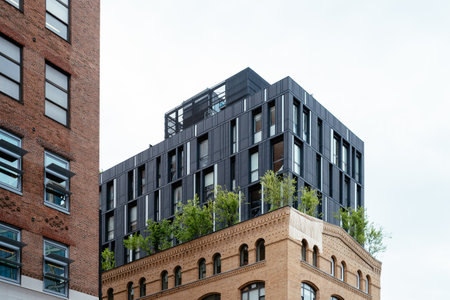 Modern architecture residential buildings in New York Cityのeditorial素材