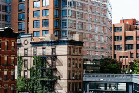 Chelsea district from High Line in New York Cityのeditorial素材