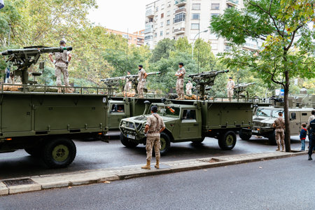 Spanish National Day Army Parade in Madridのeditorial素材