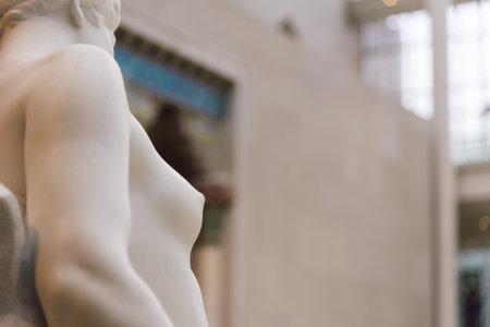 Detail of sculpture at The Charles Engelhard Court in Metropolitのeditorial素材