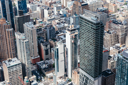 Aerial view of Midwtown of Manhattan in New Yorkのeditorial素材