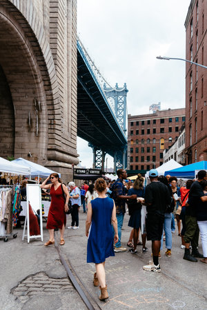 Brooklyn Flea Market in DUMBO in New Yorkのeditorial素材