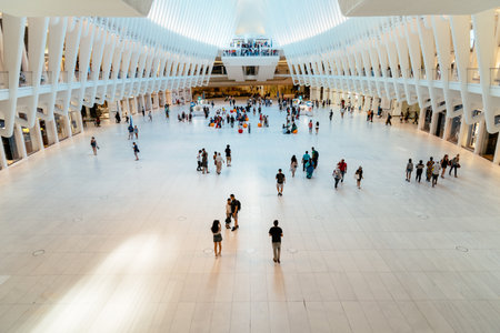 Interior view of Oculus in New York