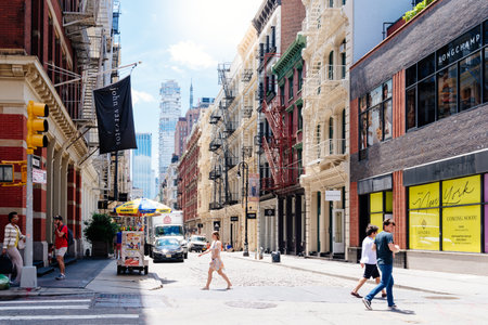Typical street in Soho in New York