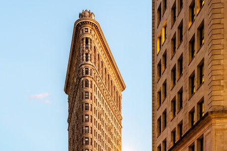 Low angle view of Flatiron Building in NYCのeditorial素材