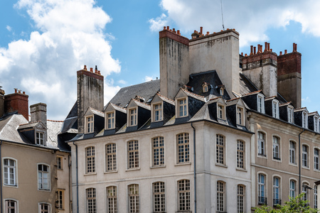 Old buildings in Rennes in Britanny against sky