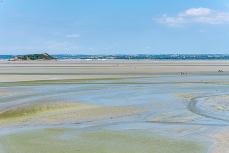 The bay of Mont Saint-Michel at low tide