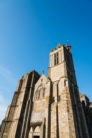 Exterior view of the Cathedral of Dol-de-Bretagneの写真素材