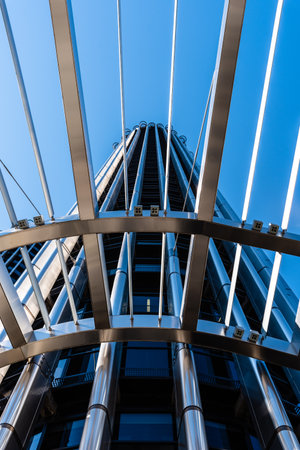 Modern skyscrapers in Financial District of Madridのeditorial素材