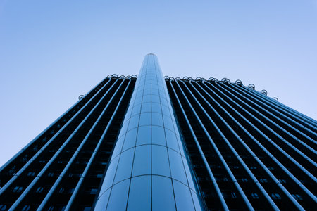 Modern skyscrapers in Financial District of Madrid