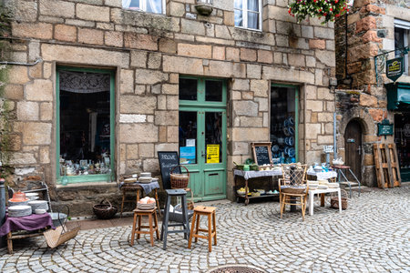 Antique store in the old town of Paimpolのeditorial素材
