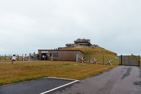 Outdoor view of World War II German bunkerのeditorial素材