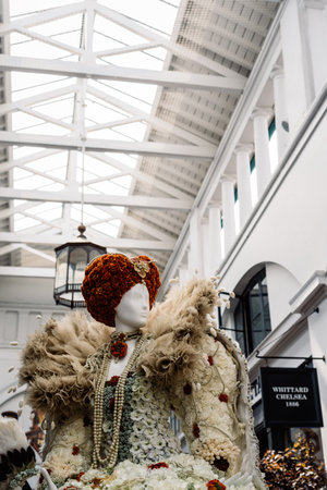 Fleurs de Villes Floral Couture Installation in Covent Gardenのeditorial素材