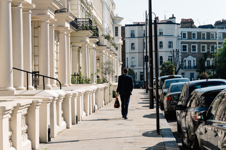 Victorian houses in Notting Hill in Londonのeditorial素材
