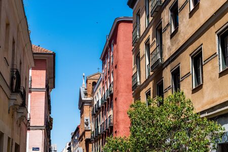 Cityscape of Malasana district in Madrid