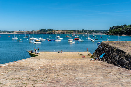 The fishing port of Douarnenez in Brittanyのeditorial素材