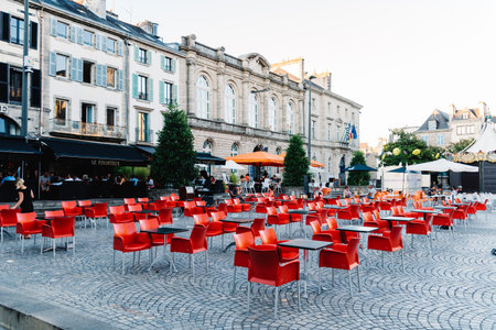 Cityscape of the town of Quimper in Brittanyのeditorial素材