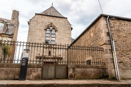 Old chapel in the medieval town centre of Dinanのeditorial素材