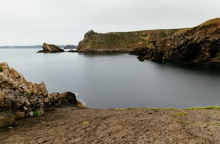 Seascape of the coast of FInistereの写真素材