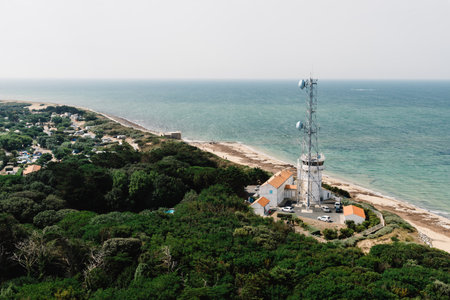 The lighthouse of the whales in the Island of Reのeditorial素材