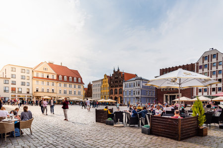 Scenic view of the old town of Stralsund